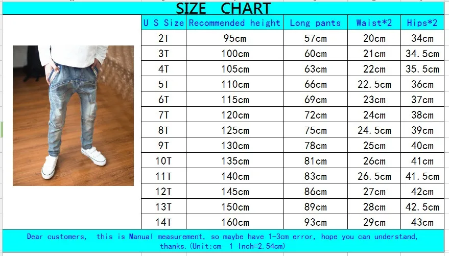 

Spring Children's Clothing Baby Boys Jeans Pants Solid Color Kids Denim Harem Pants Casual Slim Teenage Jeans Trousers For 2-14T