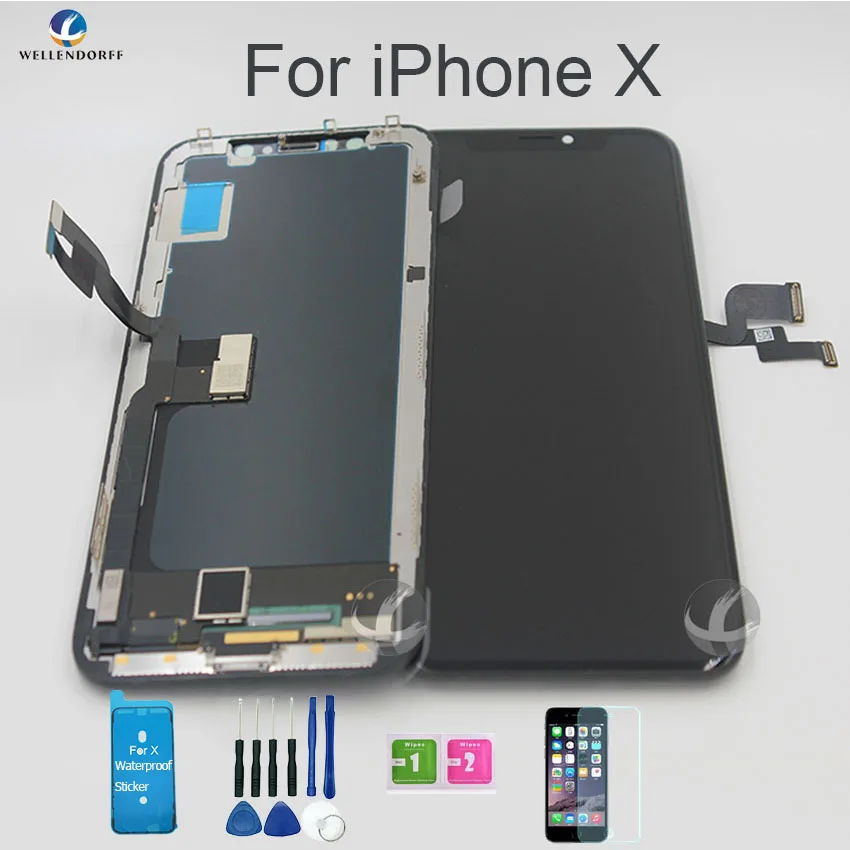 Супер AMOLED для iPhone X LCD OLED сенсорный экран дисплей в сборе с 3D сенсорным