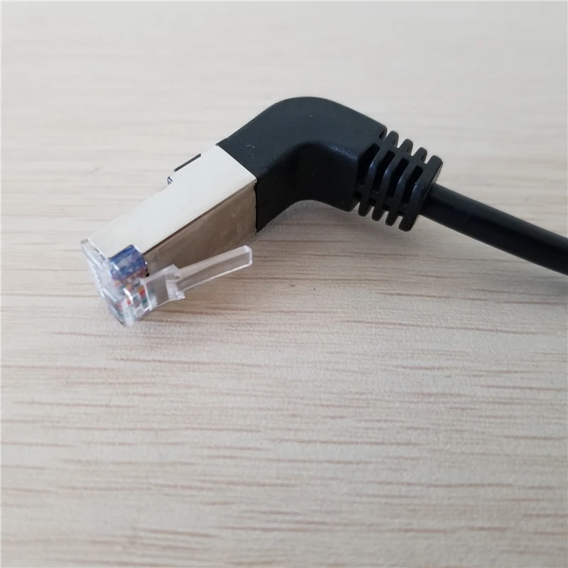 90 градусов RJ45 CAT5e папа-папа M/M удлинитель LAN сеть Ethernet кабель 50 см | Компьютеры и - Фото №1