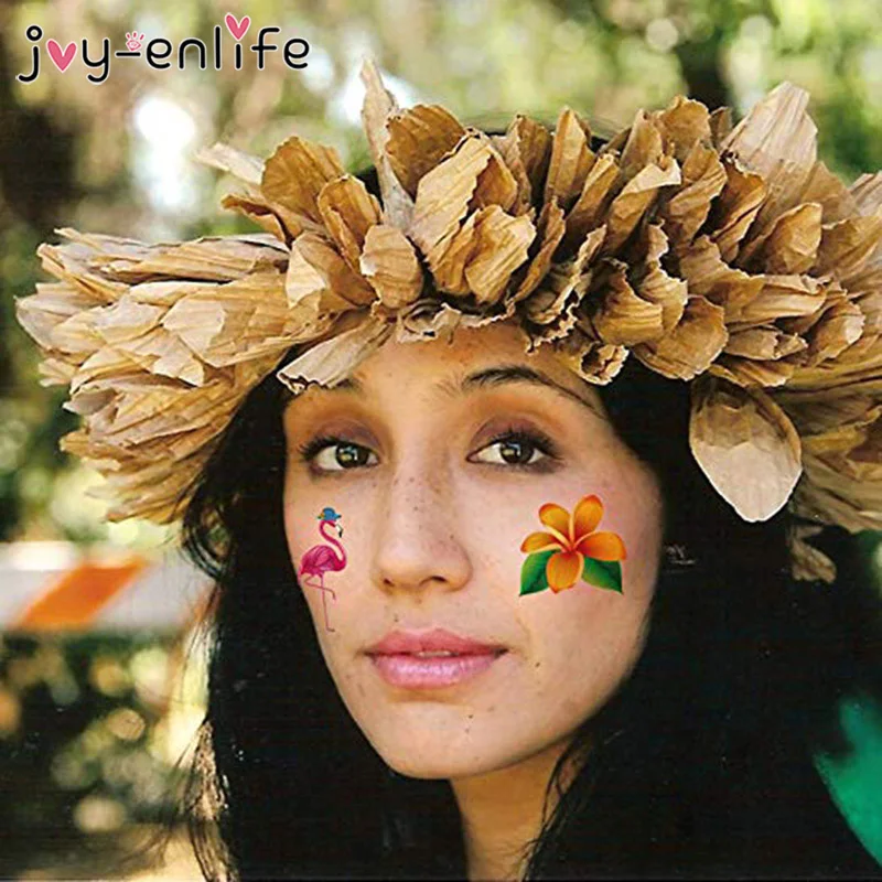 1 шт. Гавайские пляжные Фламинго водонепроницаемые временные татуировки