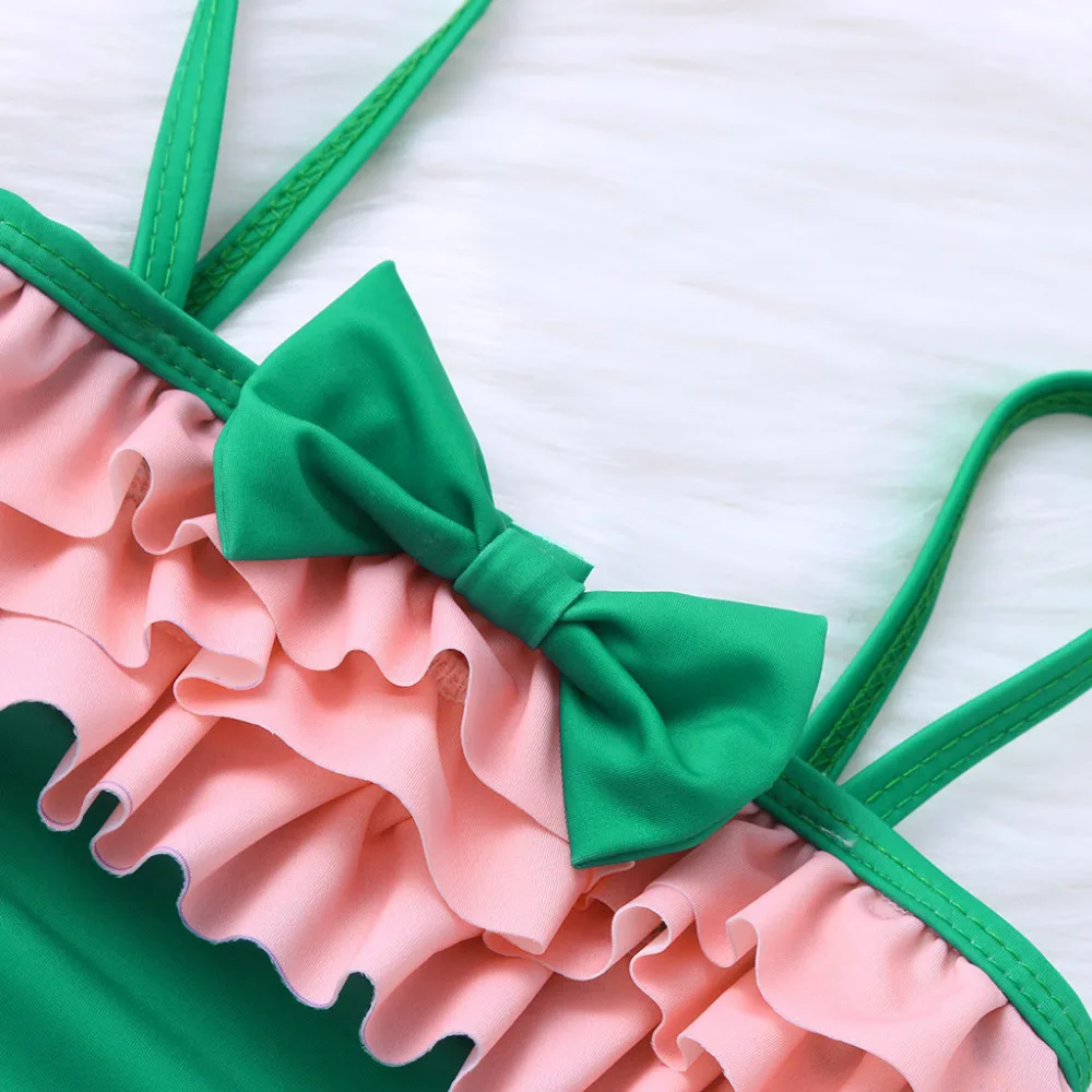 Детский купальный костюм для девочек хлопковый детский цельный комбинезон с