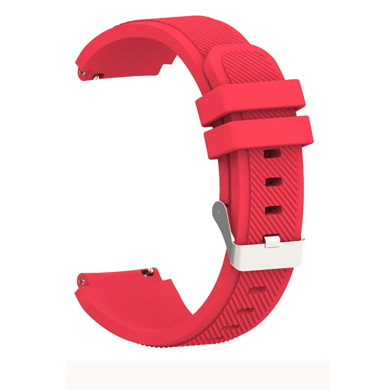 Red 22 мм силикон браслетный ремешок для часов для Ticwatch Pro моющийся ремешок для Ticwatch Pro ремешок для samsung gear S3 huawei GT - Цвет: Red