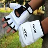 GOBYGO Half Finger Boxing Gloves PU Leather MMA Fighting Kick Boxing Gloves Karate Muay Thai Training Workout Gloves Kids Men 5