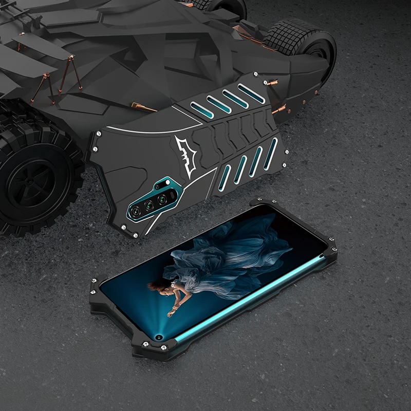 Роскошный чехол для Honor 20/Pro, алюминиевый металлический чехол с Бэтменом для huawei Honor 20/Pro, тонкий жесткий противоударный чехол для телефона s