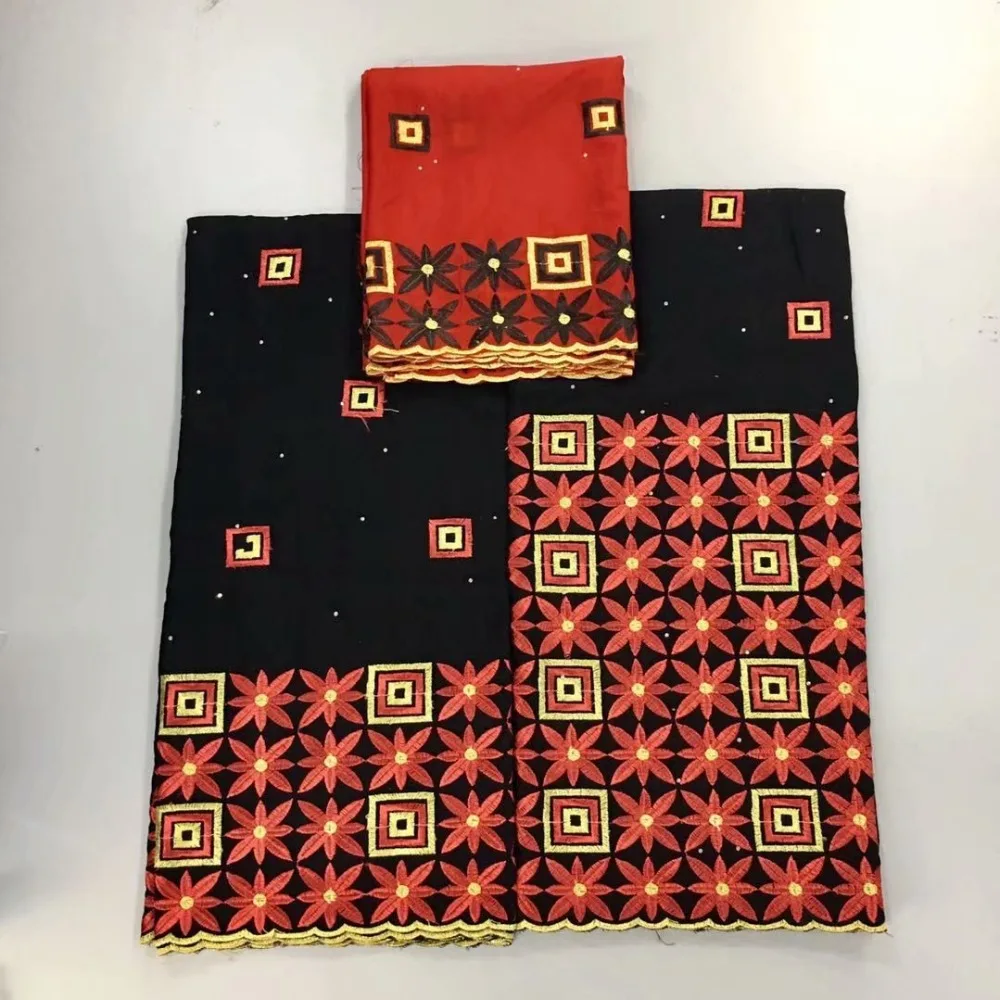 Швейцарский шнурок африканская вышивка Ткань хлопковая ткань с вышивкой + 2 ярдов