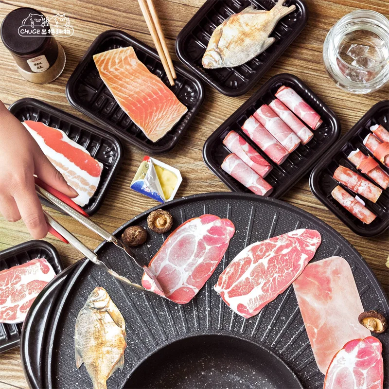 

50 шт./лот Новинка милая креативная бумага рыба/мясо Липкие заметки блокнот для записей закладка для подарка корейские канцелярские товары ш...