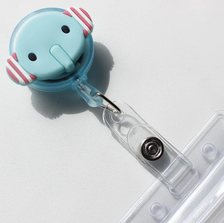 1 шт. Kawaii Мини мультфильм собака раскладной держатель для бейджа студента медсестры Экспонент кличка карты канцелярские значки держатель офисная поставка - Цвет: 7