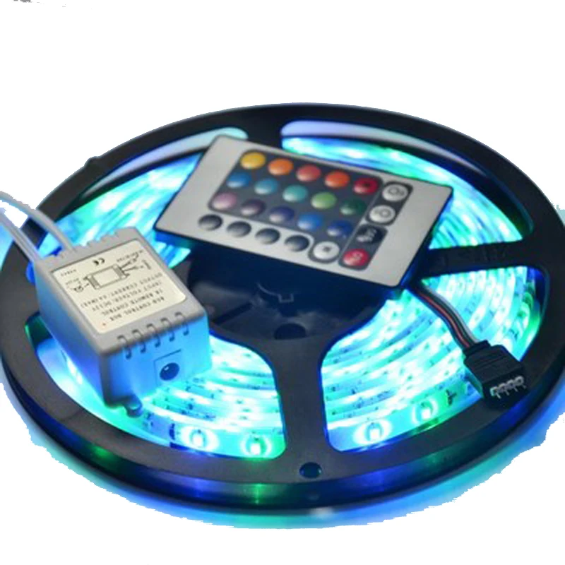 Водонепроницаемый 3528 RGB светодиодный полосы светильник 60 Светодиодный/м 5 м 300 SMD DC