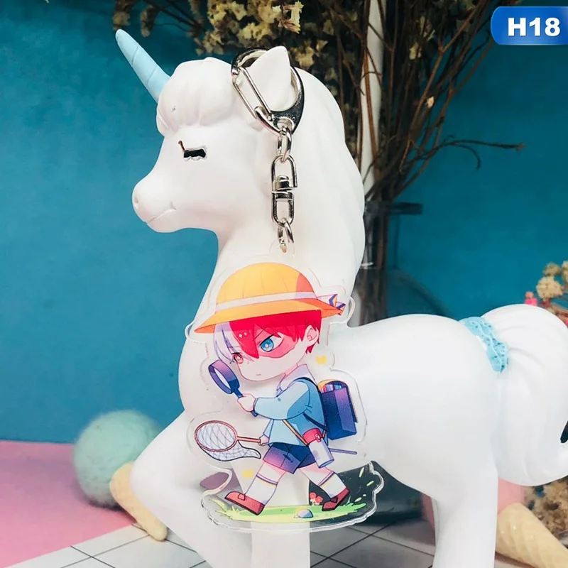 My Hero Academy брелок милый двухсторонний брелок кулон акриловый аниме аксессуары брелок с фигурками из мультфильмов - Цвет: 18