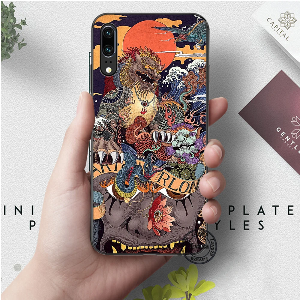 5 Lavaza японский стиль Art японский силикон чехол для Huawei P8 Lite P9 Mimi P10 P20 Pro P Smart - Цвет: 5
