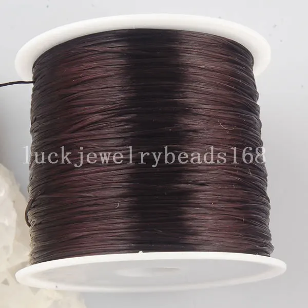 

Free Shipping Women 1MM Brown Crystal Stretch Elastic Beading Cord 100M 1Pcs C3236