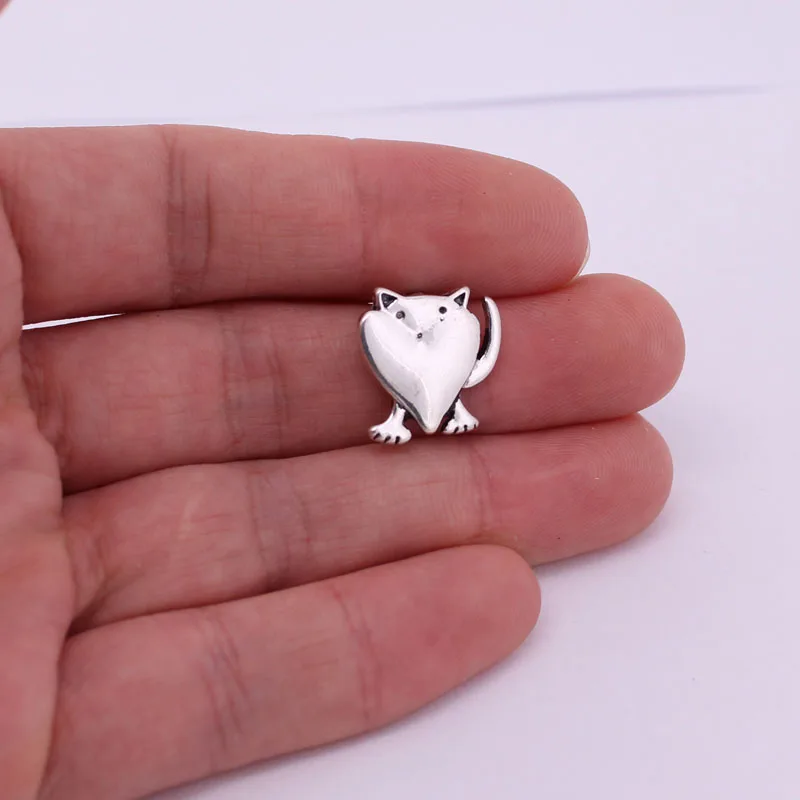 heart kitty cat pendant necklace gift jewellery | Украшения и аксессуары