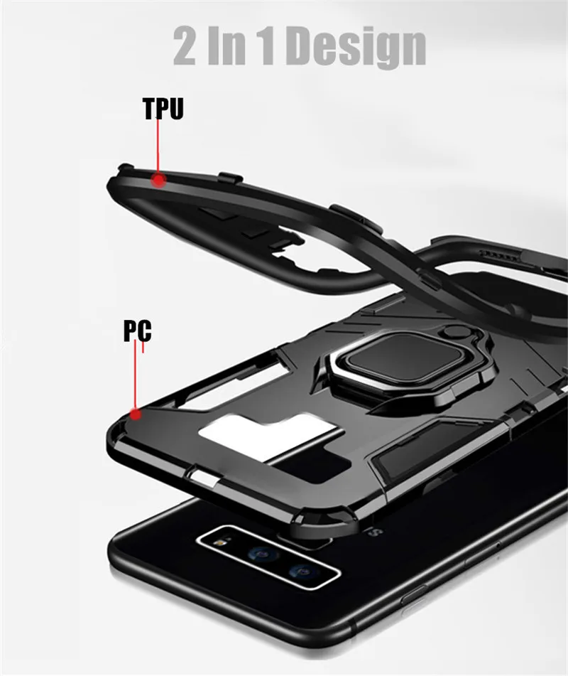 sfor Phone case Samsung A7 2018 Case Cover for galaxy A750 Finger Ring Shell Bumper Armor | Мобильные телефоны и