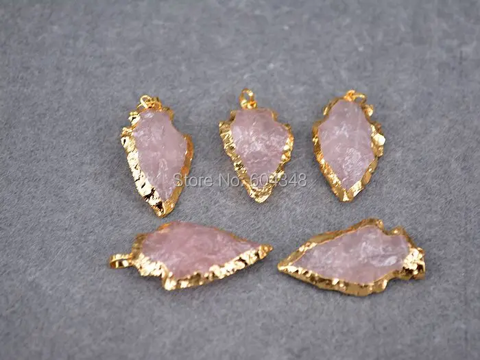 5 шт. подвеска в виде Розы с золотым гальваническим покрытием из драгоценного