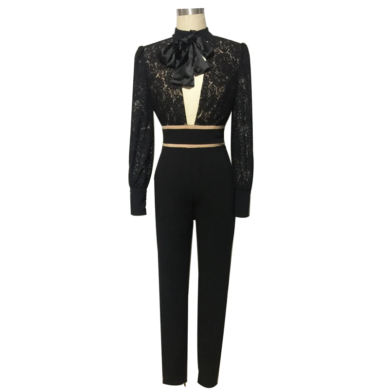style 18850 V-neck sexy backless jumpsuit | Женская одежда