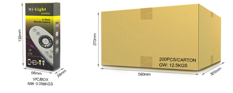Mi светильник 2,4 ГГц 4 зоны RF RGB+ CCT RGBW светодиодный пульт дистанционного управления используется с Mi светильник серии светодиодный контроллер лампы