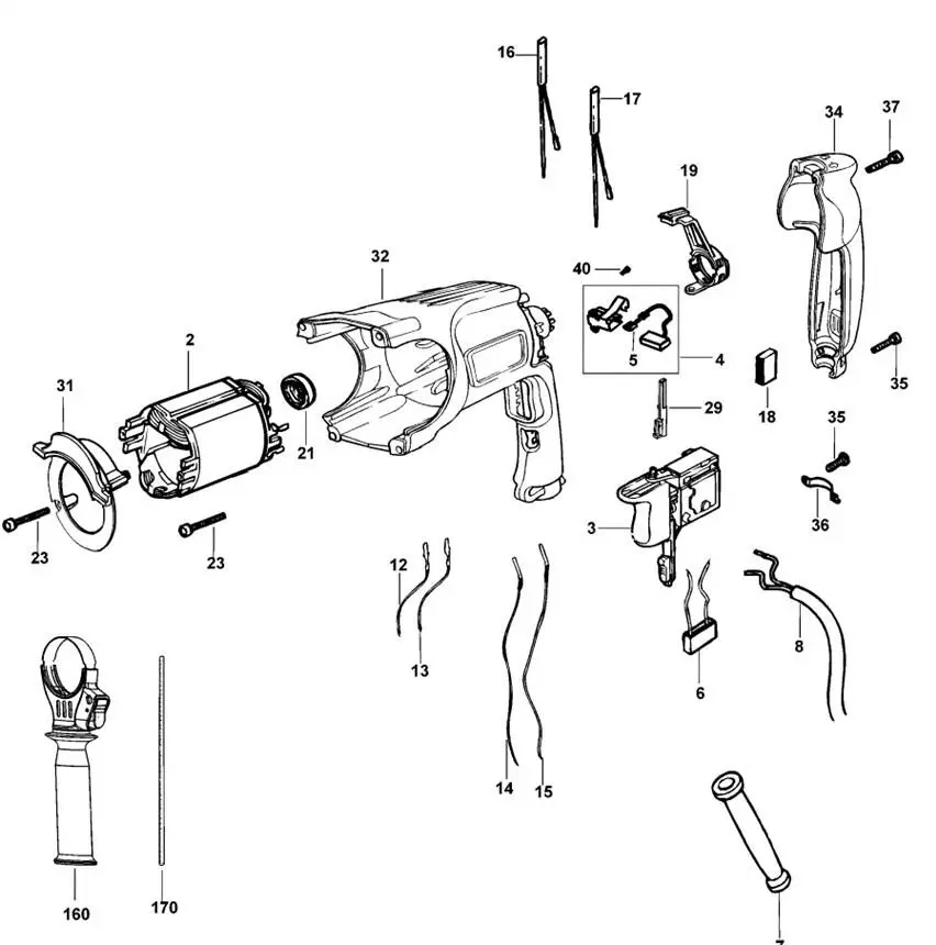 5 зубов AC220-240V ротор якоря 496248-00 для DEWALT N081737 D25102K D25103K D25122K D25123K D25124K D25113K D25223K D25213K