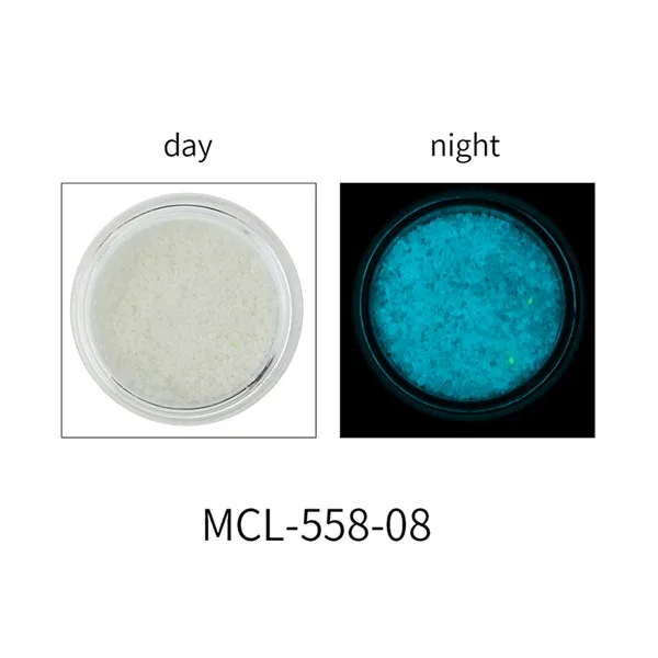 MCL-558-08 1 коробка Неон фосфор блеск для ногтей порошок 11 цветов пыль светящийся флуоресцентный пигмент частицы вечерние украшения светится в темноте - Цвет: MCL-558-08