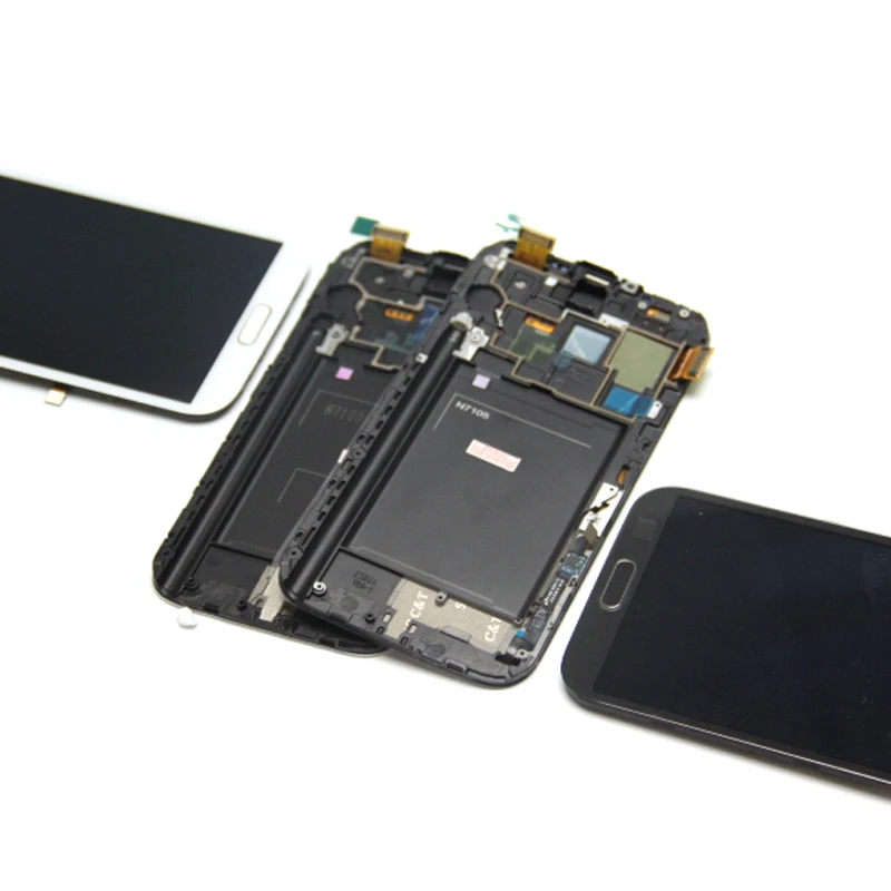 Супер AMOLED для Samsung Galaxy Note 2 N7100 N7105 ЖК-дисплей сенсорный экран дигитайзер с рамкой