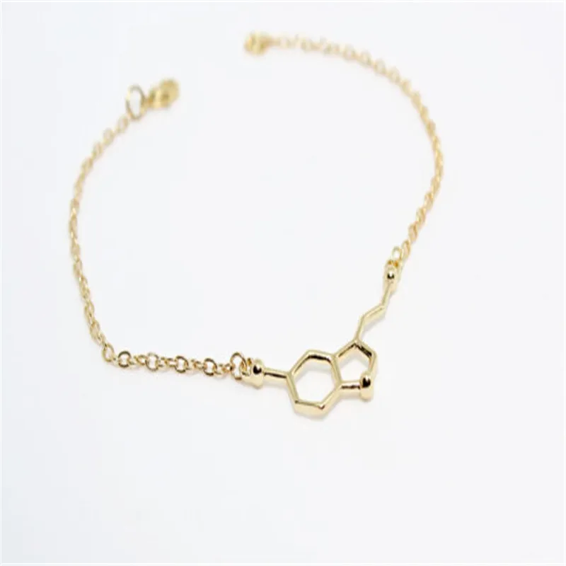 Женский браслет с молекулярной структурой химической формулой 5 HT