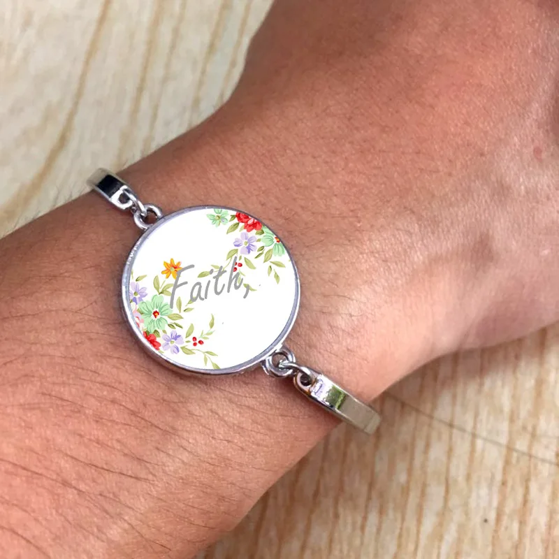 Классический Библейский стих браслет ручной работы художественное изображение