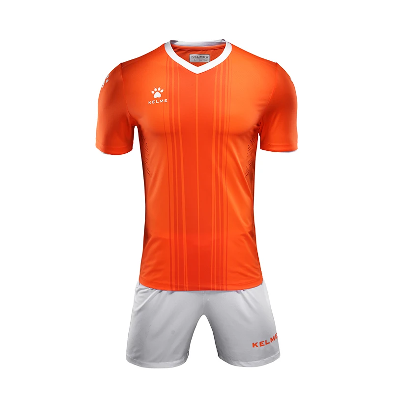 Orange Kelme Мужская футбольная Джерси Survete мужчины t футбольные соревнования тренировочная форма костюм 3991536 - Цвет: Orange