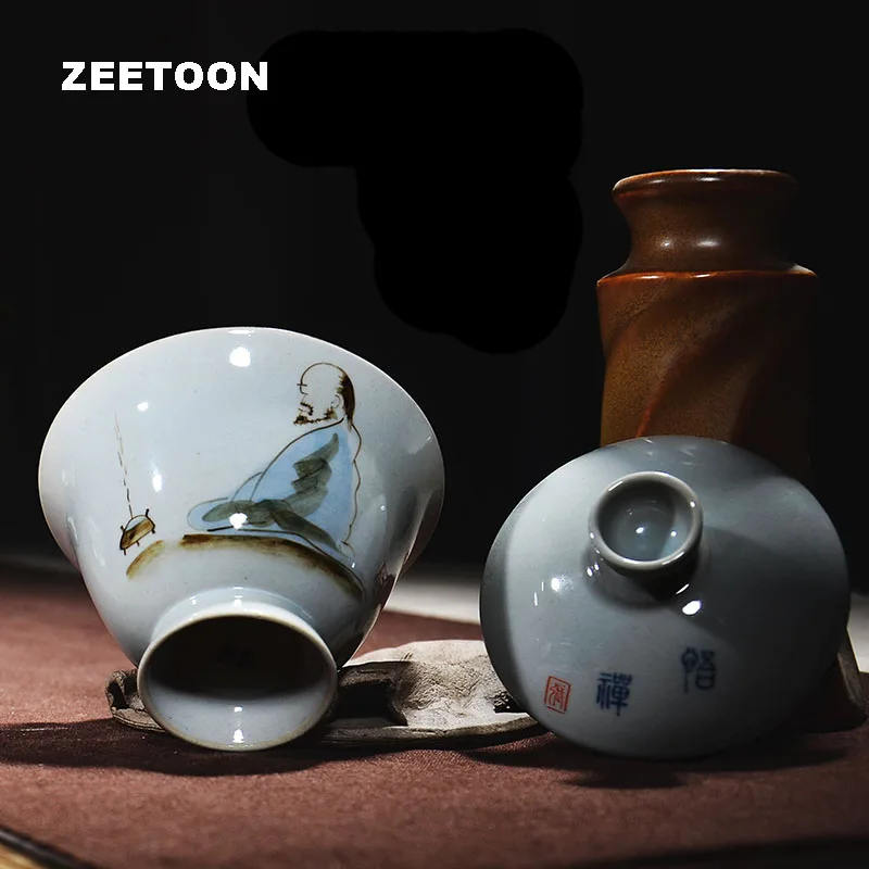 150 мл дзен Винтажный Фарфор в японском стиле Gaiwan китайская стандартная чаша для
