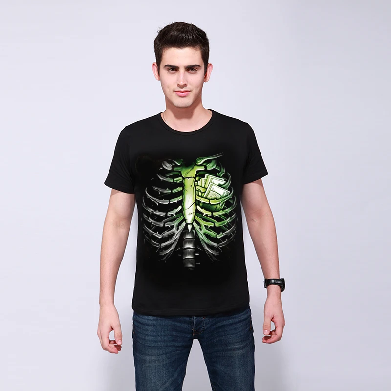 RocksirT рубашка Мужская 2017 Повседневная мужская футболка с короткими рукавами 3D