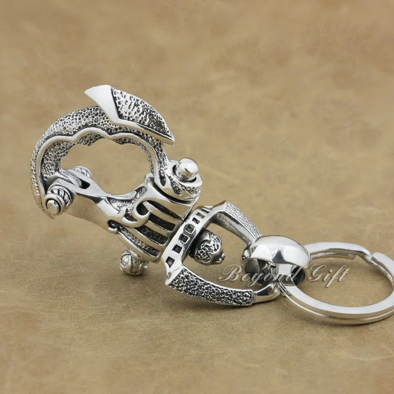 Брелок для ключей 8J018 из серебра 925 пробы в стиле ретро панк|keyring fashion|keychain keyringfashion