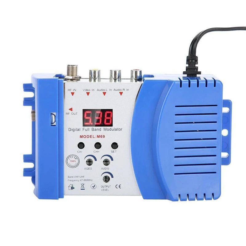Professional Digital Vhf Uhf Rf Modulator Av To Rf Avto Tv Converter Adapter(Eu Plug