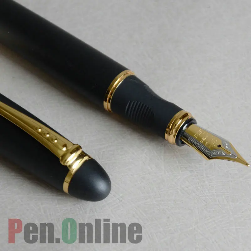 JINHAO X450 FROSTED BLACK AND GOLDEN 0.7mm BROAD NIB FOUNTAIN PEN 450 | Канцтовары для офиса и дома