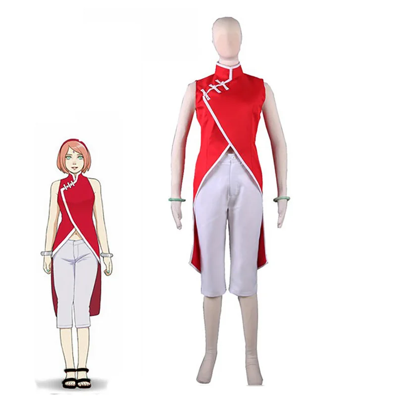 Фильм Boruto: Наруто Харуно Сакура Cheongsam для женщин Хэллоуин Карнавальный косплэй