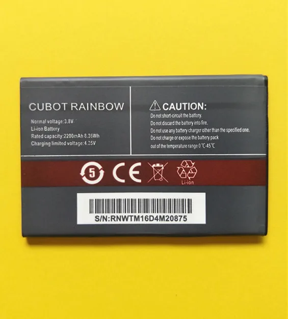 AZK 100% Новый аккумулятор для Cubot Rainbow 2200 мАч Замена смартфона | Мобильные телефоны и