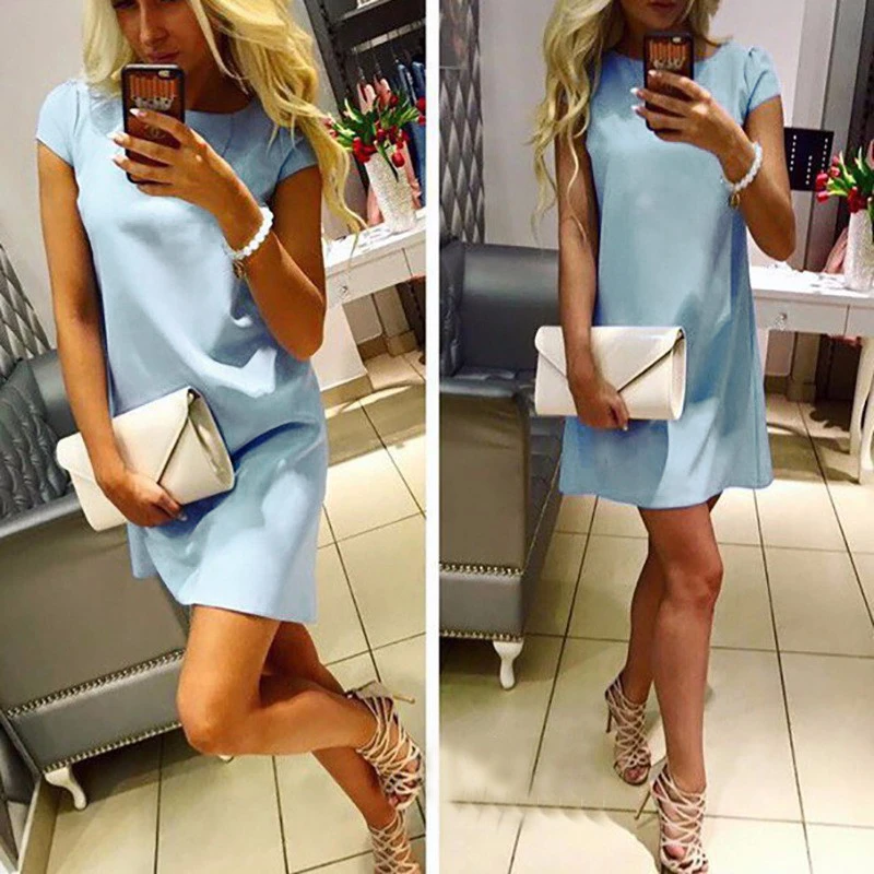Новинка 2019 женское летнее модное повседневное свободное платье мини футболка с