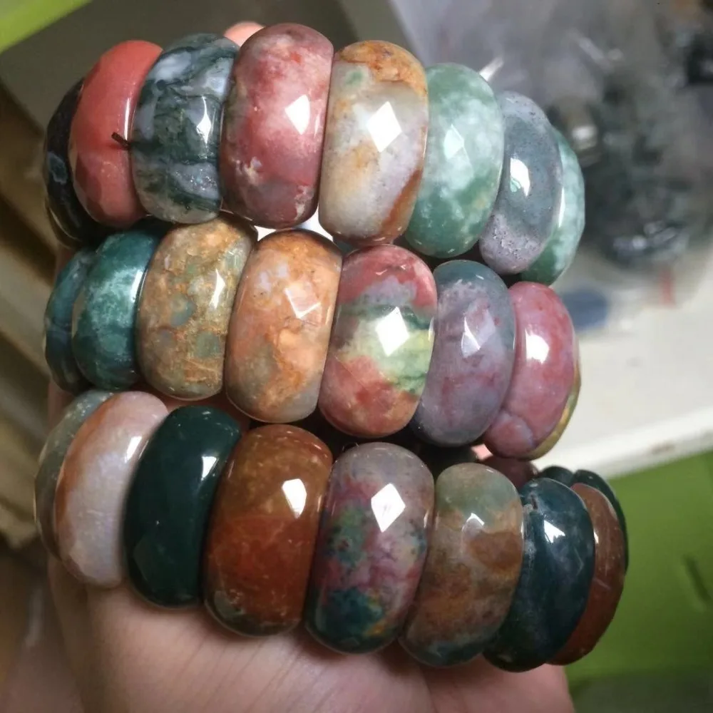 

natural indian agate stone beads bracelet natural gemstone bangle fine jewerly for woman for gift wholesale !