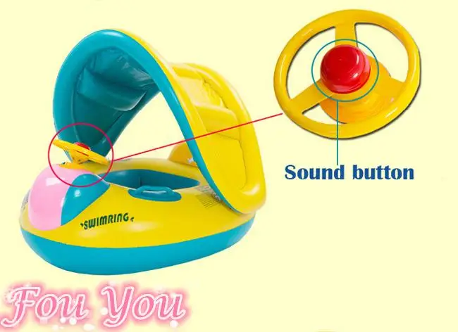 New Arrival Inflatable Toddler Baby Swim Ring Float Seat Swimming Pool with Canopy Free Shipping | Спорт и развлечения