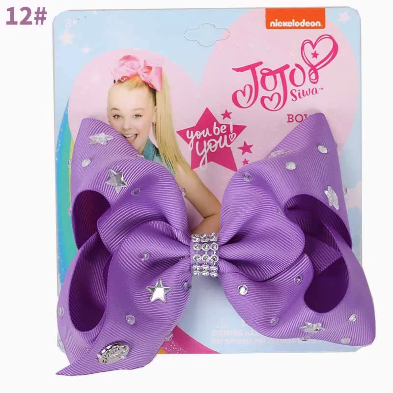 12 JOJO siwa волосы лук девичий аксессуар для волос продается Горячая бурение 5 дюймов Grosgrain Ribbonbow с Alligatorclip заколки для волос аксессуары для волос - Цвет: 12