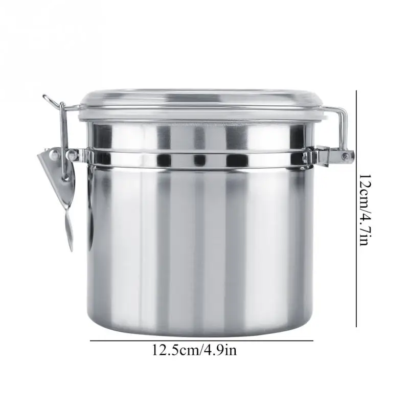 Coffee Container Stainless Steel Tea Box Candy Cookie Chocolate Coffee Powder Cans Tea Leaves for Kitchen Storage Organization - Цвет: 1100ml