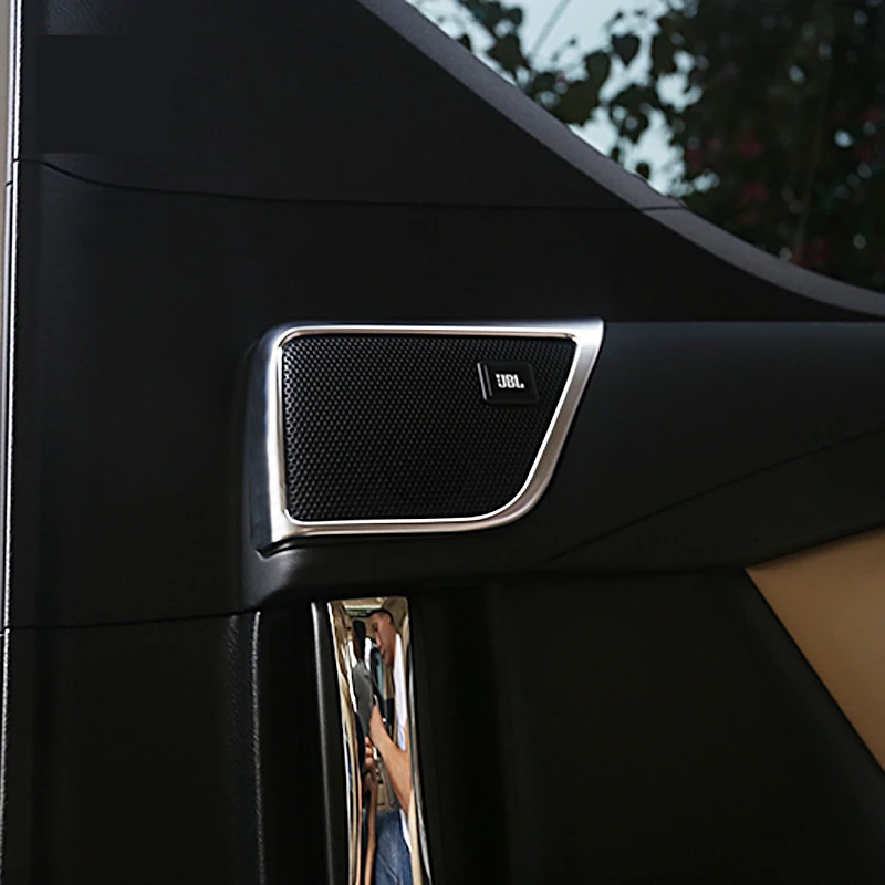 Для Toyota Alphard 2015-2018 ABS Хромированная Автомобильная дверь аудио динамик рамка