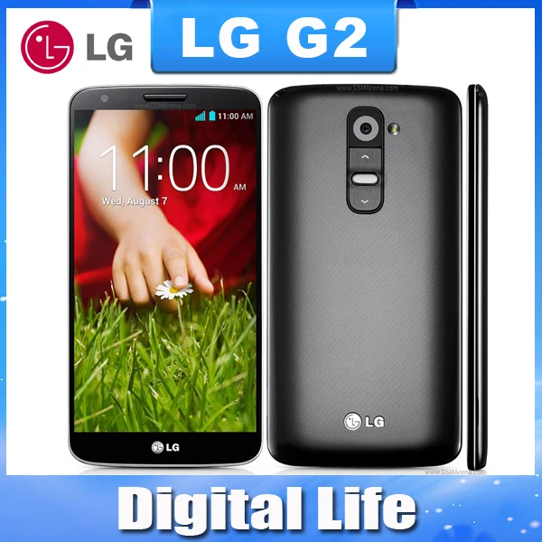 Unlocked Original LG G2 F320 D802 D800 LS980 32GB phone 13MP camera Quad-core 5.2'' screen wife Bluetooth one year warranty