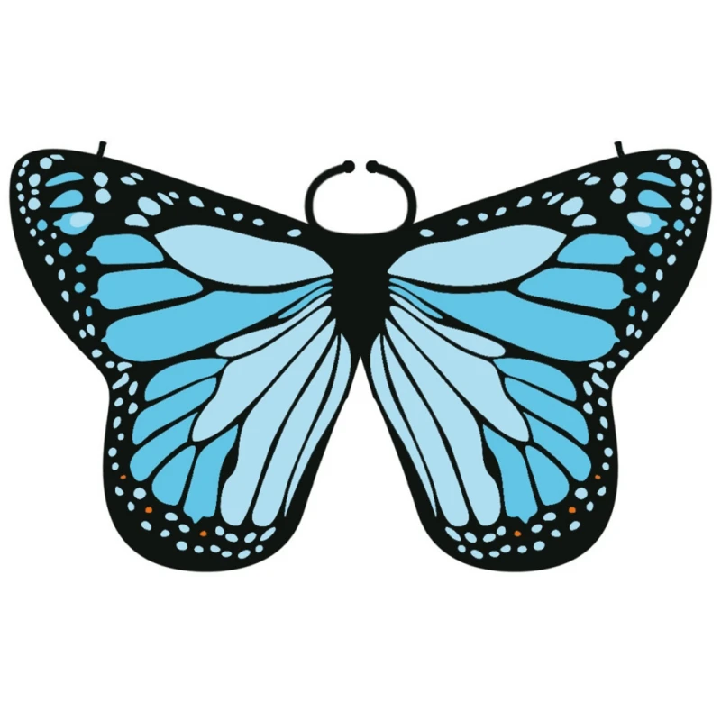 Детский разноцветный плащ бабочка для девочек шарф накидка с изображением