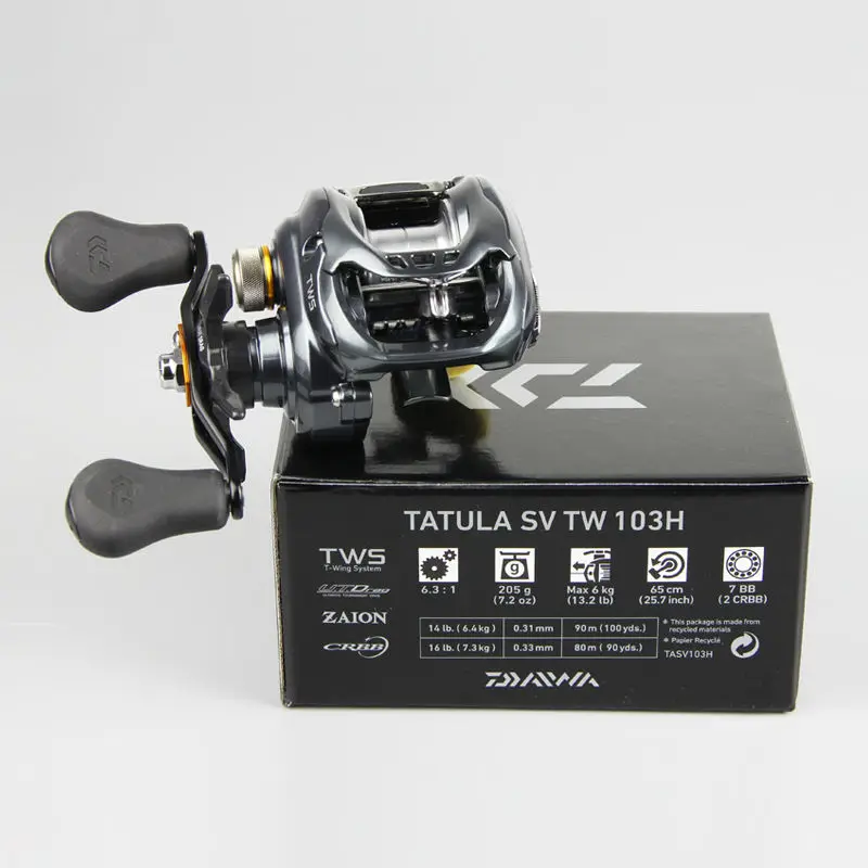 Катушка рыболовная DAIWA TATULA SV TW Низкопрофильная 7 + 1BB TWS CONCEPT для морской рыбалки 2017 |