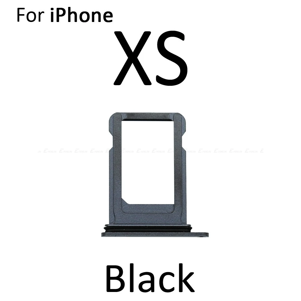 Высокое качество sim-карты лоток для iPhone X XS Max Sim держатель Слот Запасные части - Цвет: For iPhone XS Black