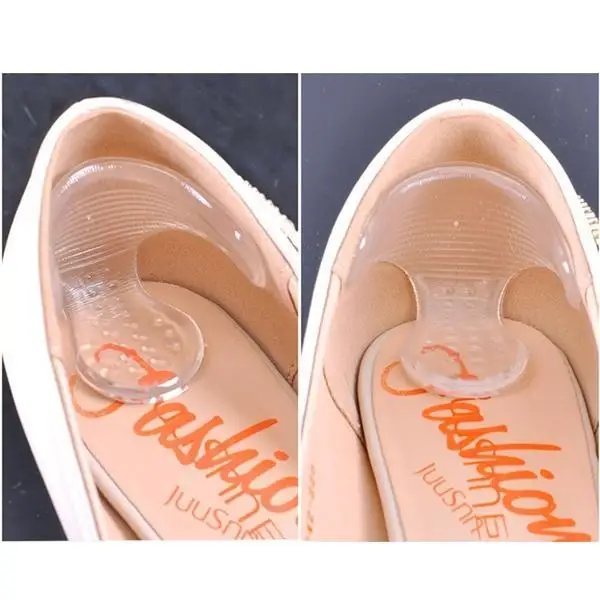 1 Pair New Silicone Anti-friction Back Heel Liner T-shape Gel Cushion Pads Insole High Dance Shoes Grips for Foot Care | Красота и