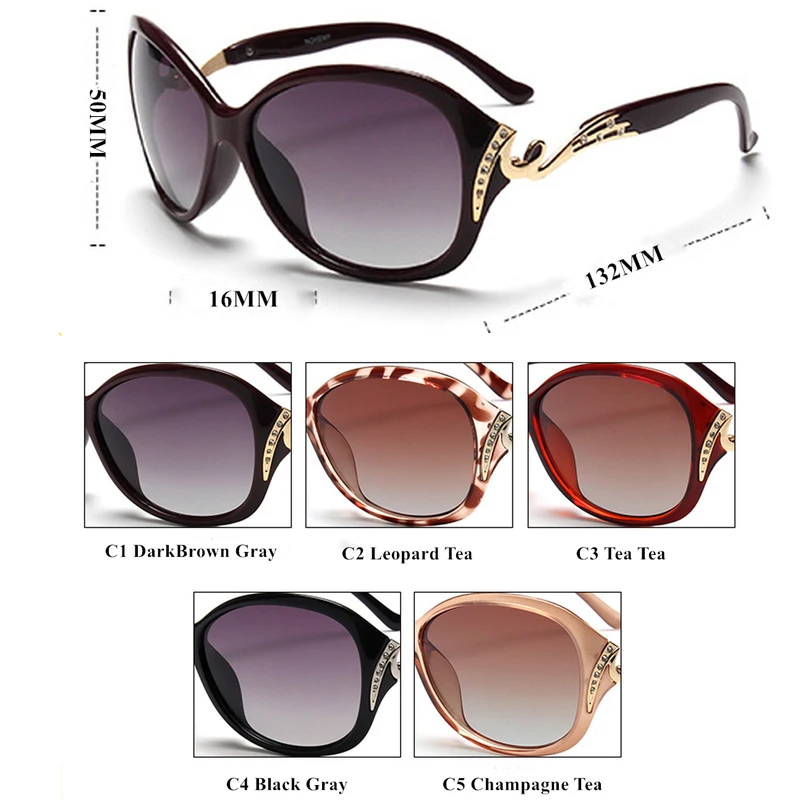 

2019 Polarized Sunglasses Women Vintage Luxury Oversized Cateye Driving Sun Glasses Brand Designer Female Goggle UV400 Gafas