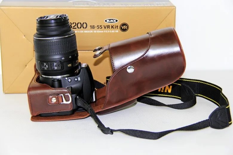 Бесплатная доставка высококачественный чехол из искусственной кожи для камеры