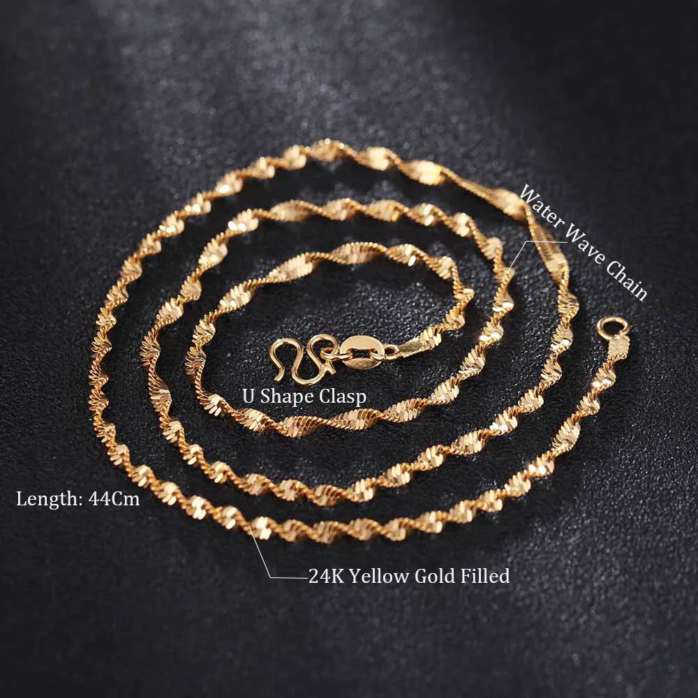 

Fashion Yellow Gold Twisted Singapore Chain Choker Necklaces Pendants For Women Girls Pendant On Line Jewelry Accessories Gift