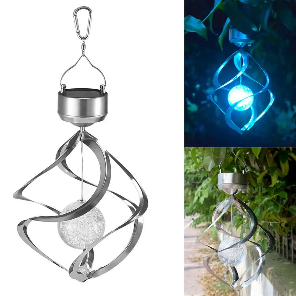 Солнечный колокольчик меняющий цвет светодиодный хрустальный шар ветряные