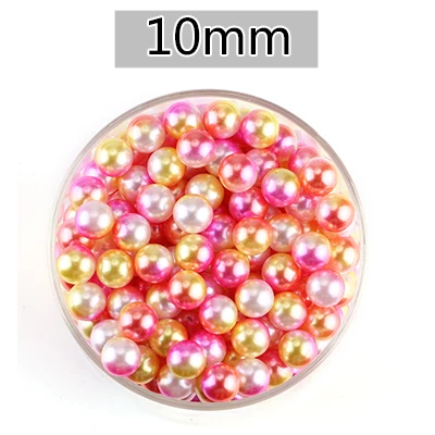 Yellow 10mm 20pcs Многоцветный непористой Пластик Бисер для одежды 4/6/8/10 мм Высокое качество, сделай сам, ювелирное изделие для свадьбы Цепочки и ожерелья ручной работы аксессуары - Цвет: Yellow 10mm 20pcs