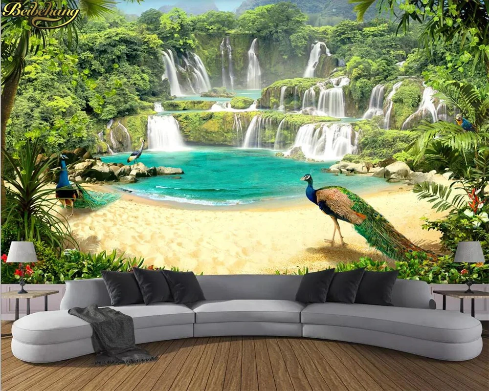 

beibehang Custom wallpaper 3d mural waterfall lake landscape 3d background wall papers home decor wallpapers for living room
